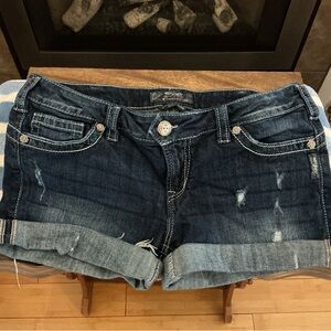Silver Jeans Blue Jean Shorts Distressed Cuffed! New Without Tags! Sz. 30!